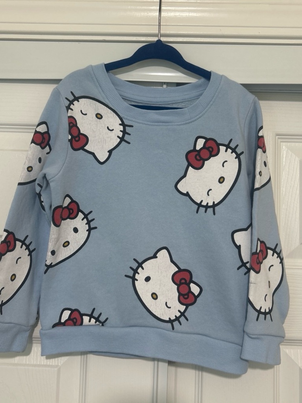 Hello Kitty Light Blue Kids Sweatshirt with Graphic Print
